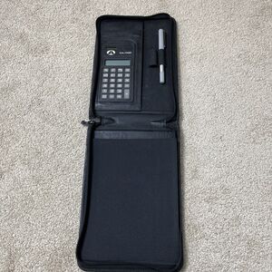Leather‎ Notebook Portfolio Organizer with Zipper, Calculator, Rollerball Pen
